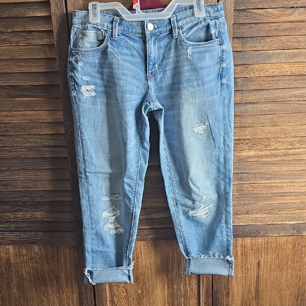 Distressed Blue Jeans